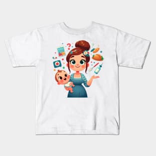 Cute Mother Kids T-Shirt